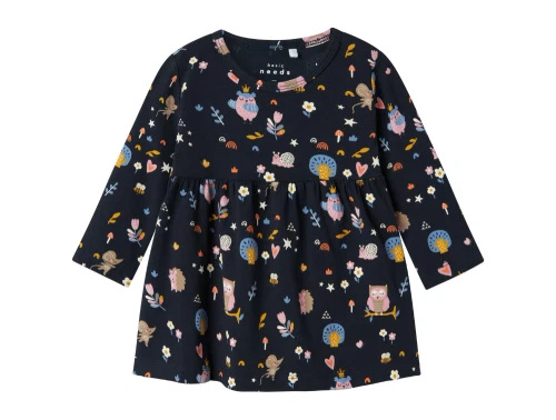 Name It dark sapphire birds kjole